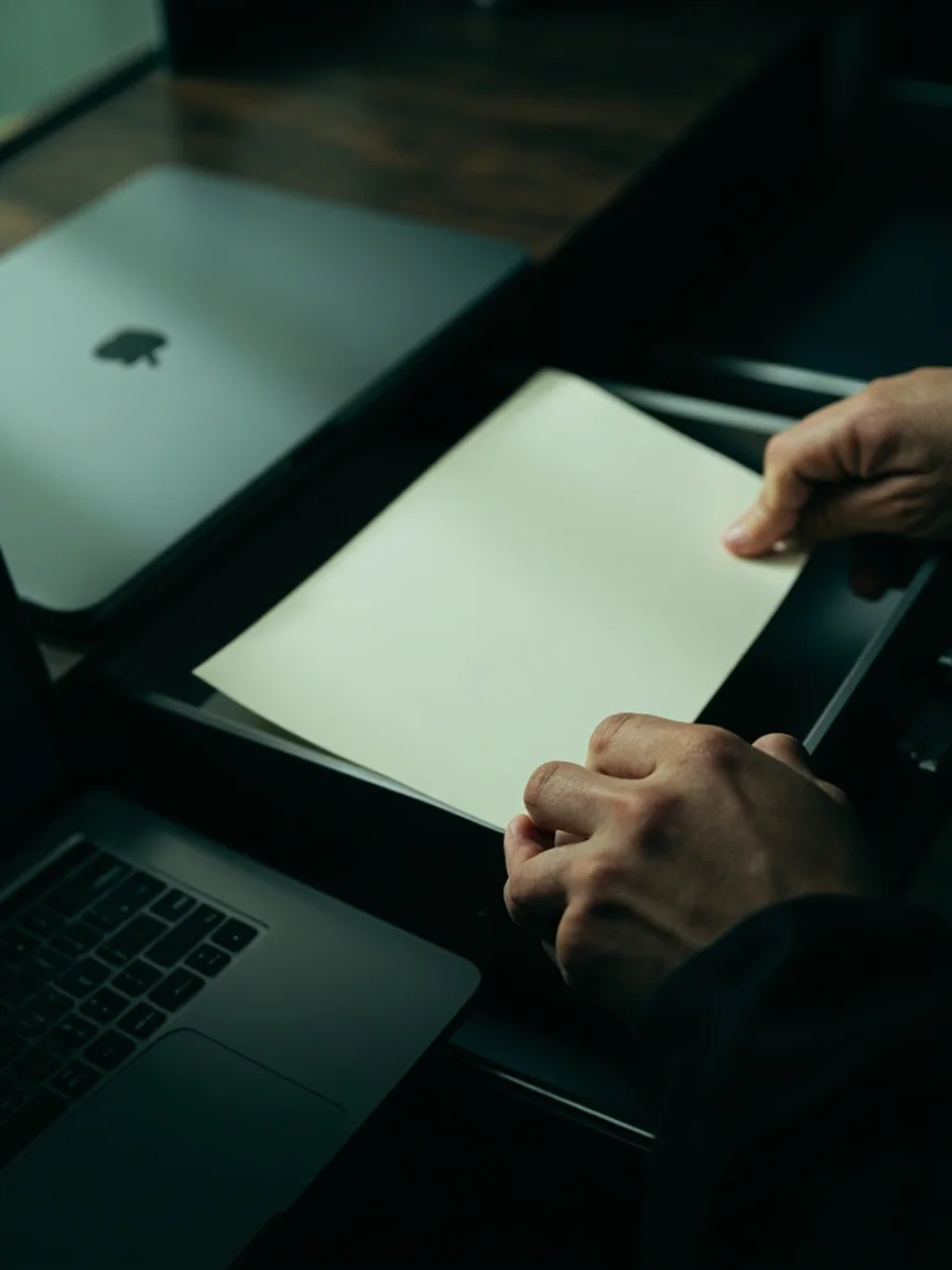 Editorial photograph illustrating privacy policy secure notes